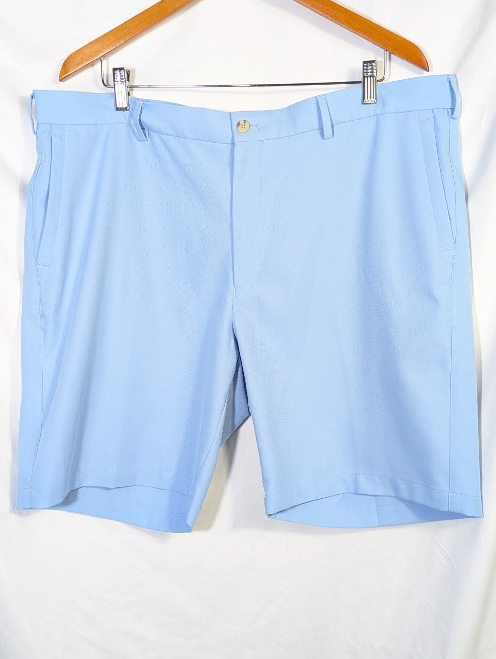 Peter Millar Salem Shorts Mens 40 Blue Solid Performance Golf Activewear Stretch